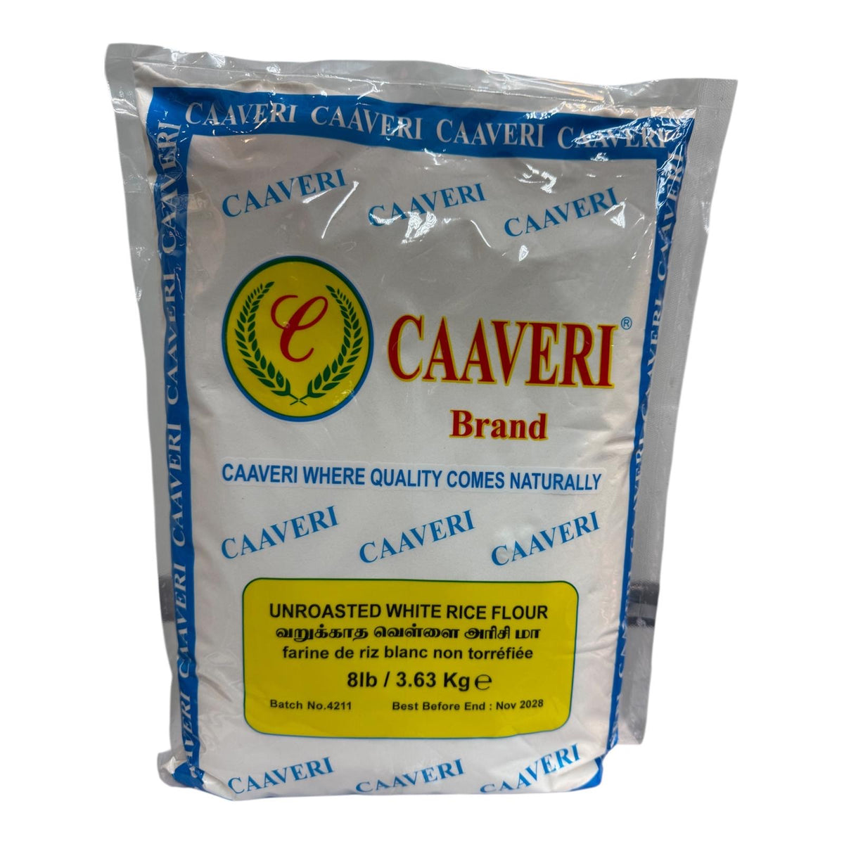 Caaveri Unroasted White Rice Flour 8Lb