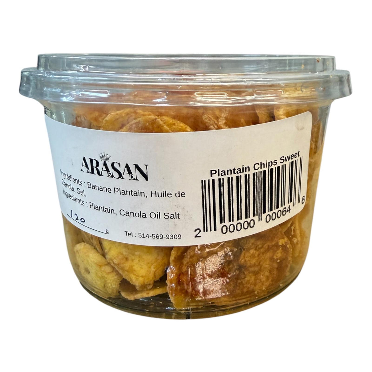 Arasan Plantain Chips Sweet 120g