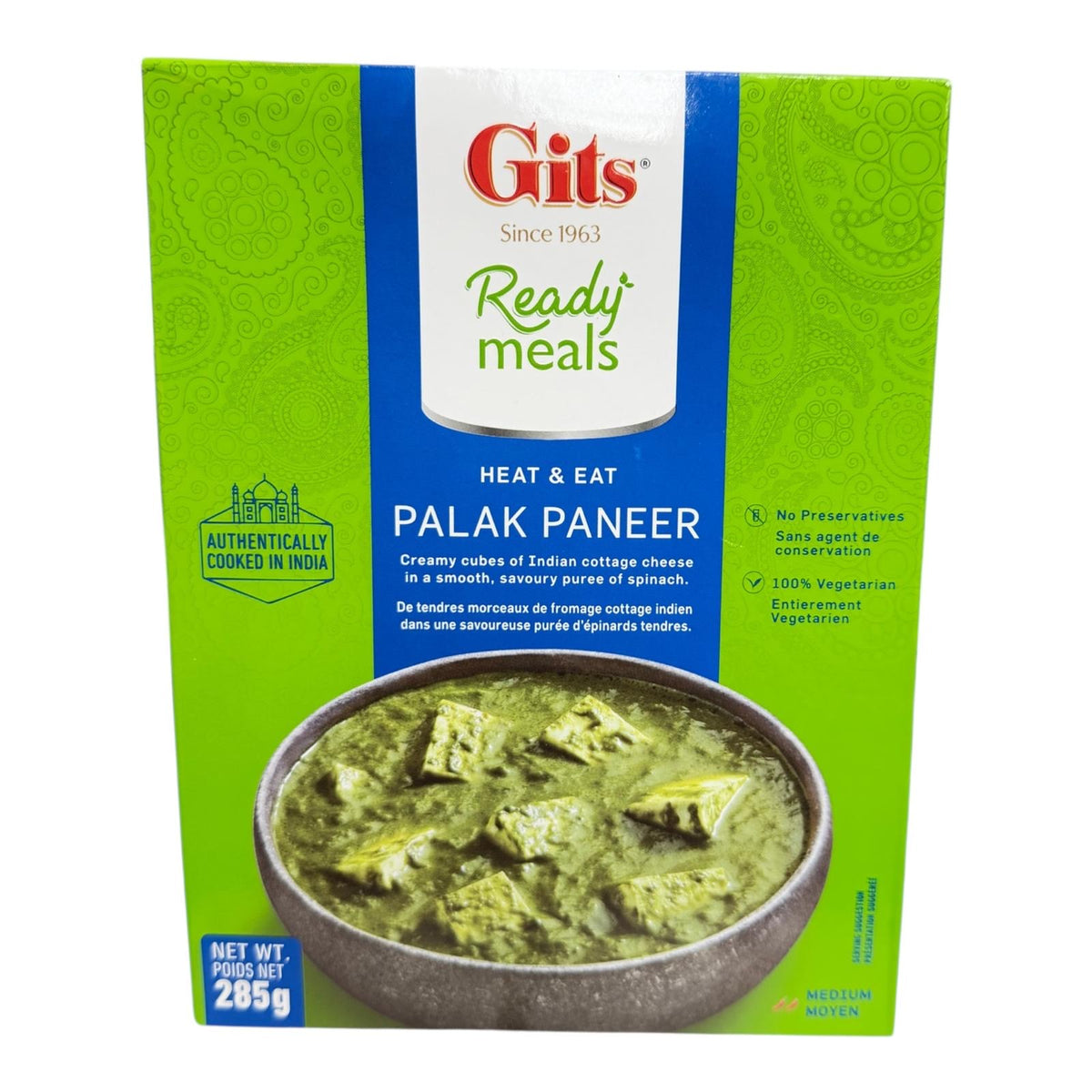 Gits Ready Meals Palak Paneer 285g