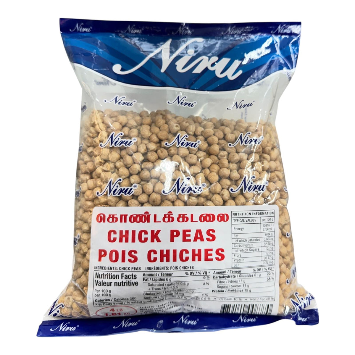 Niru Chick Peas 4Lb
