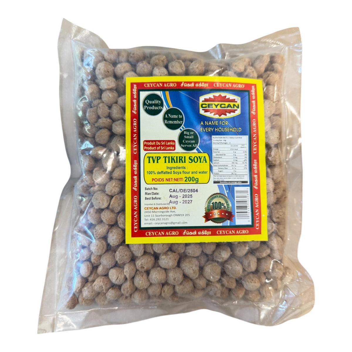 Ceycan Tvp Tikiri Soya 200g