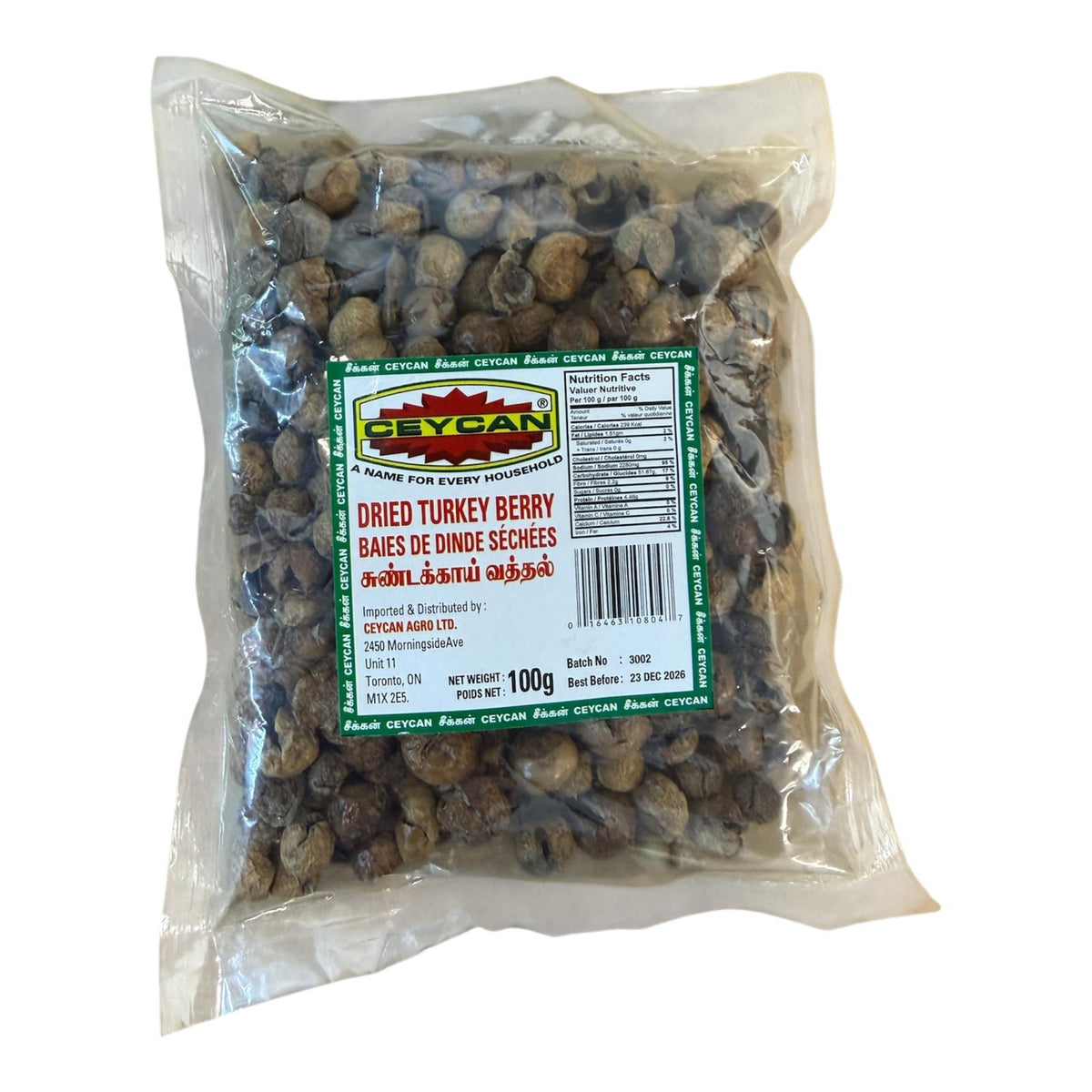 Ceycan Dried Turkey Berry 100g
