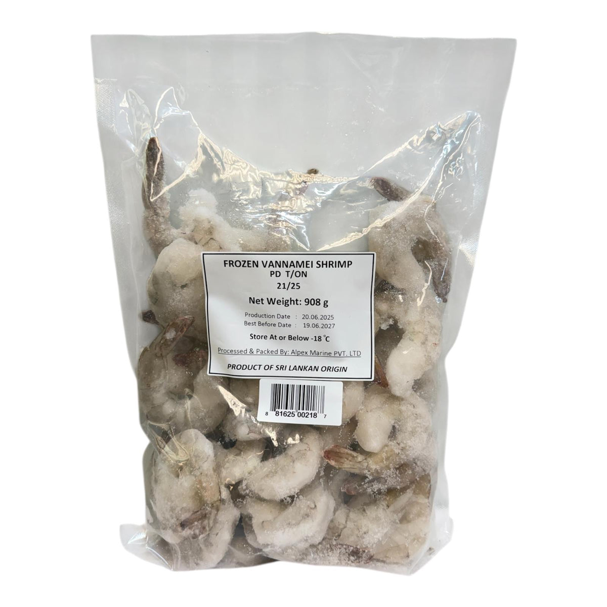 Frozen Vannamei 21/25 Shrimp
