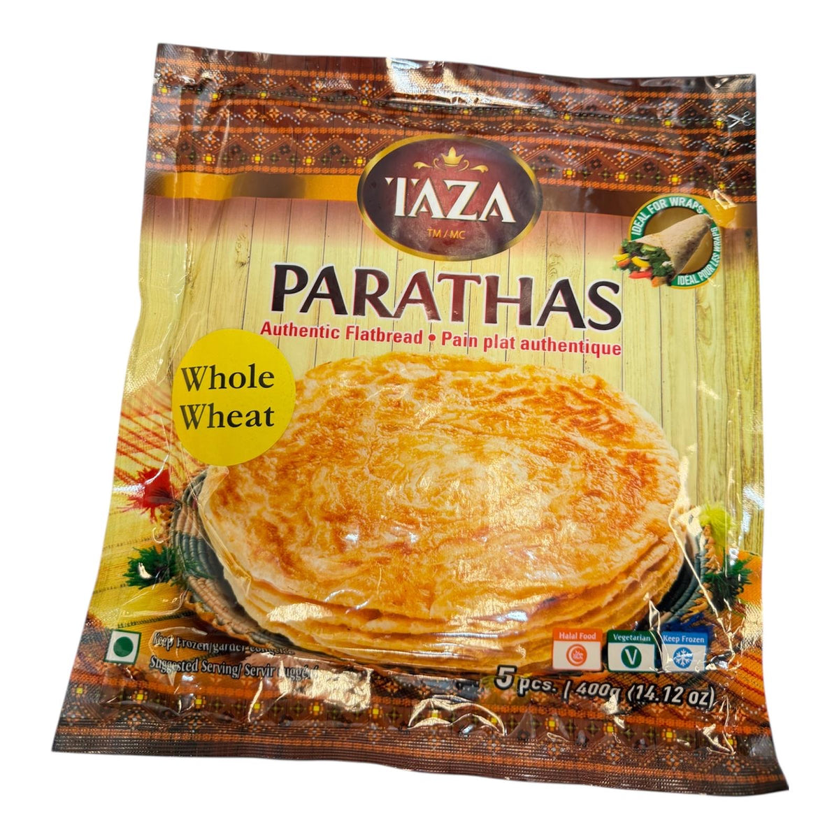 Taza Parathas Whole Wheat 5 Pcs 400g