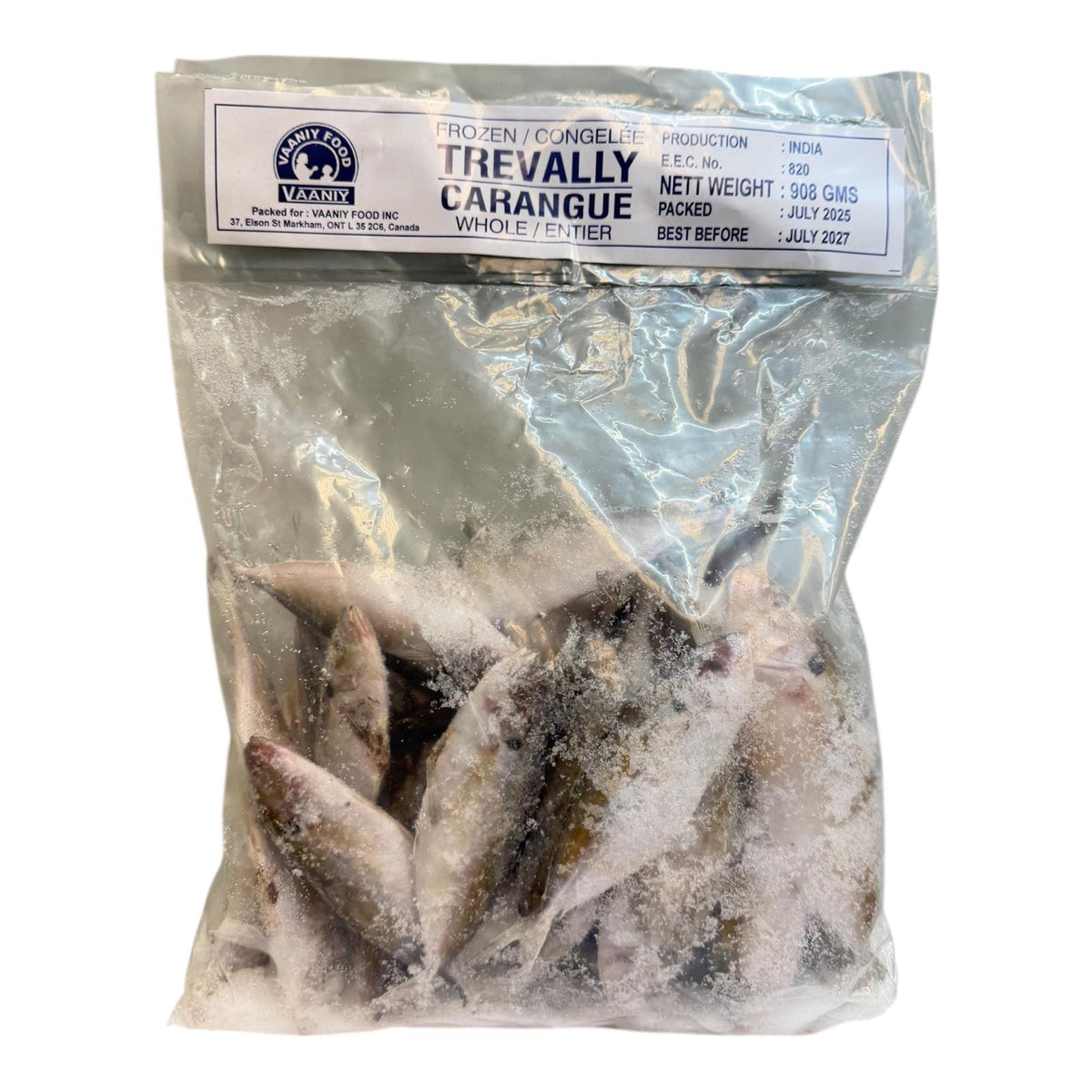 Vaaniy Foods Frozen Trevally Whole 908g