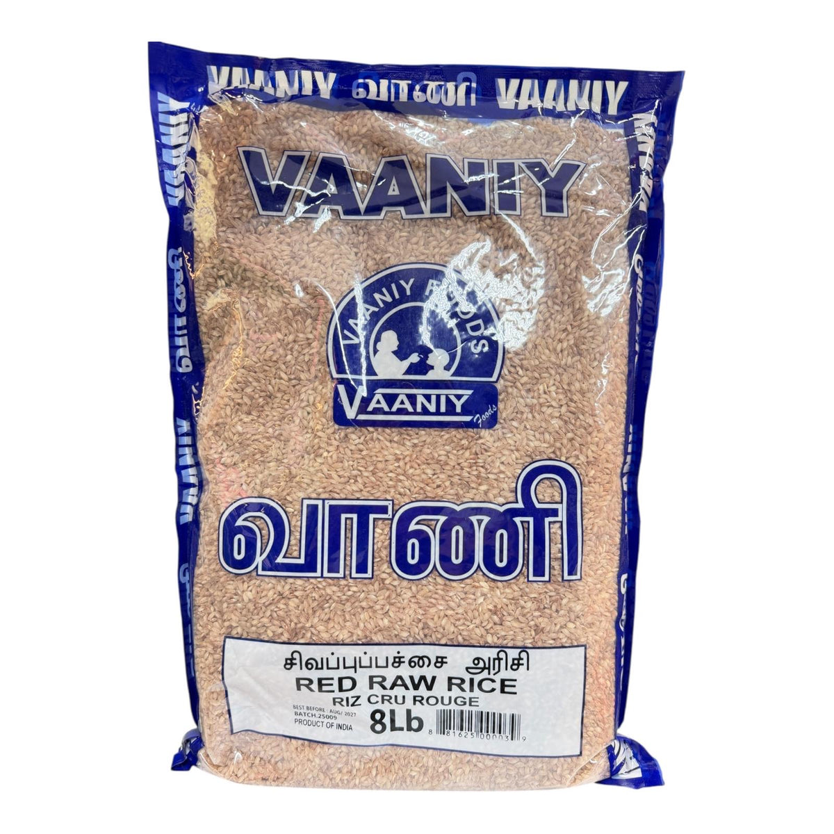 Vaaniy Foods Red Raw Rice 8Lb