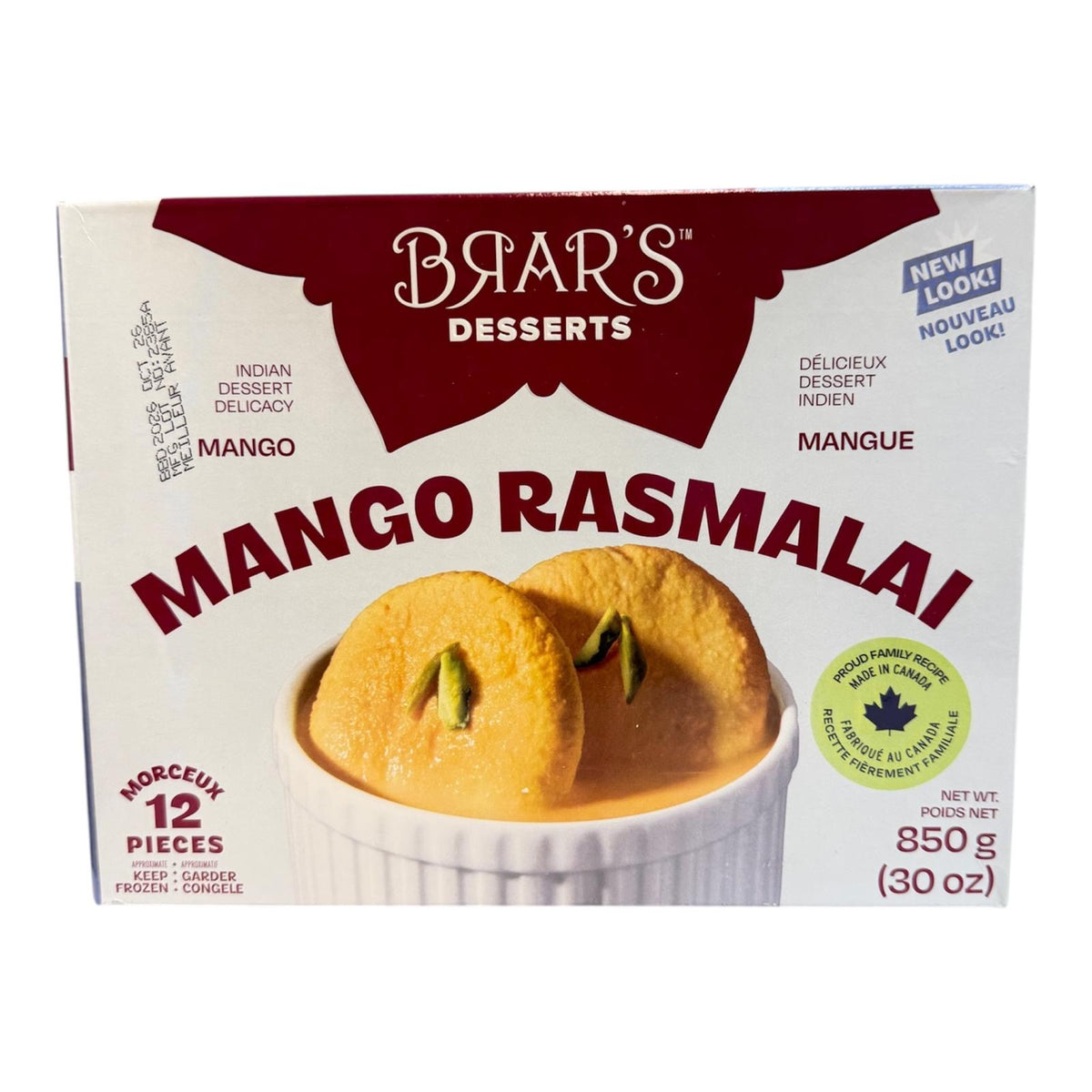 Brar's Dessert Mango Rasmalai 850g