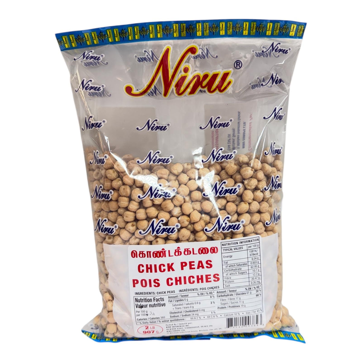 Niru Chick Peas 907g