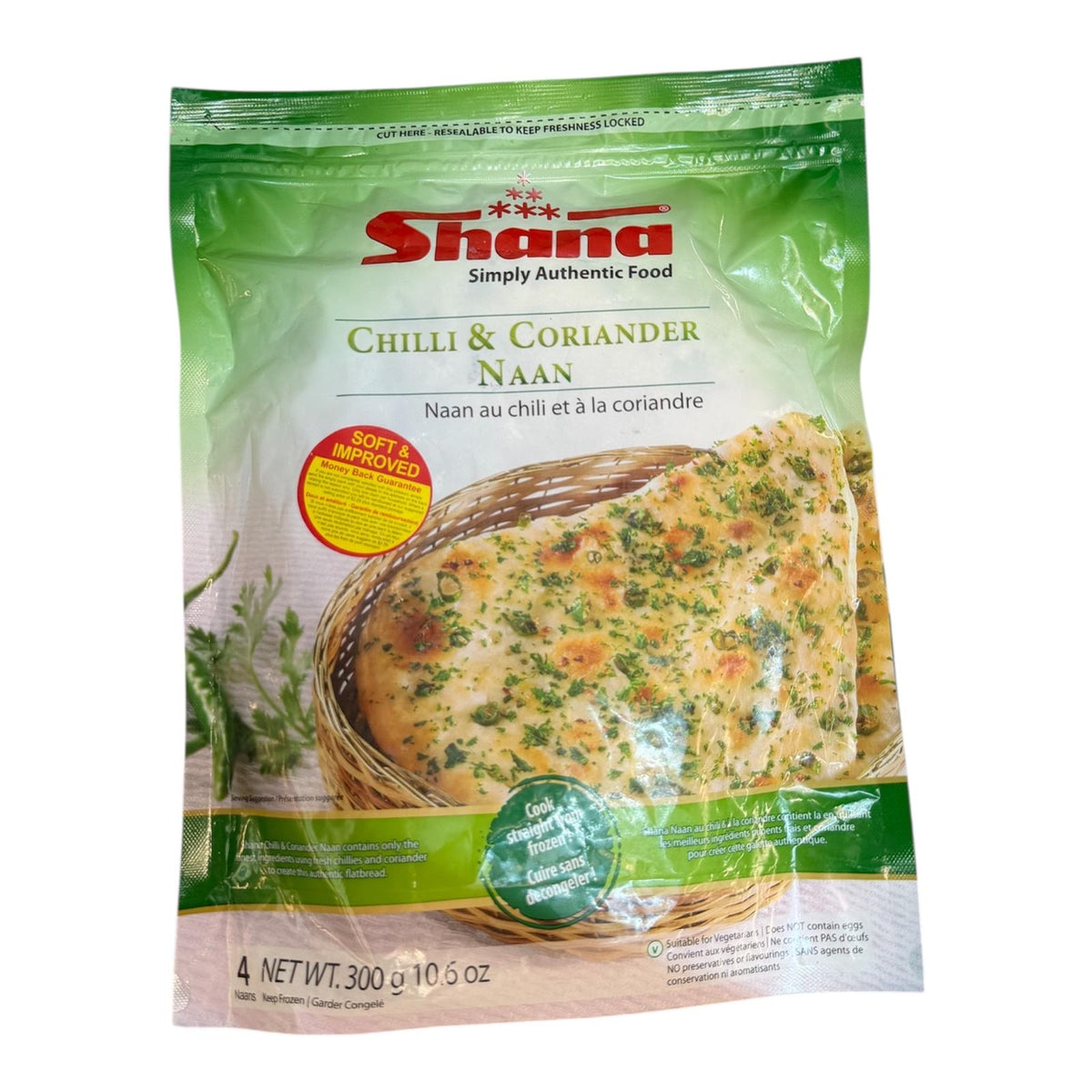 Shana Chilli & Naan Coriander Naan 300g
