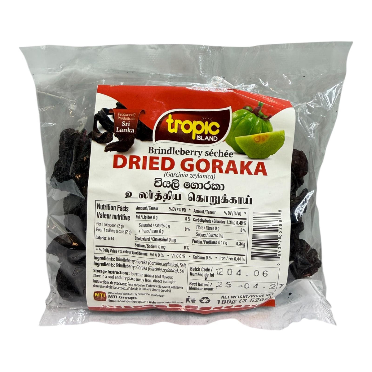 Tropic Island Dried Goraka 100g