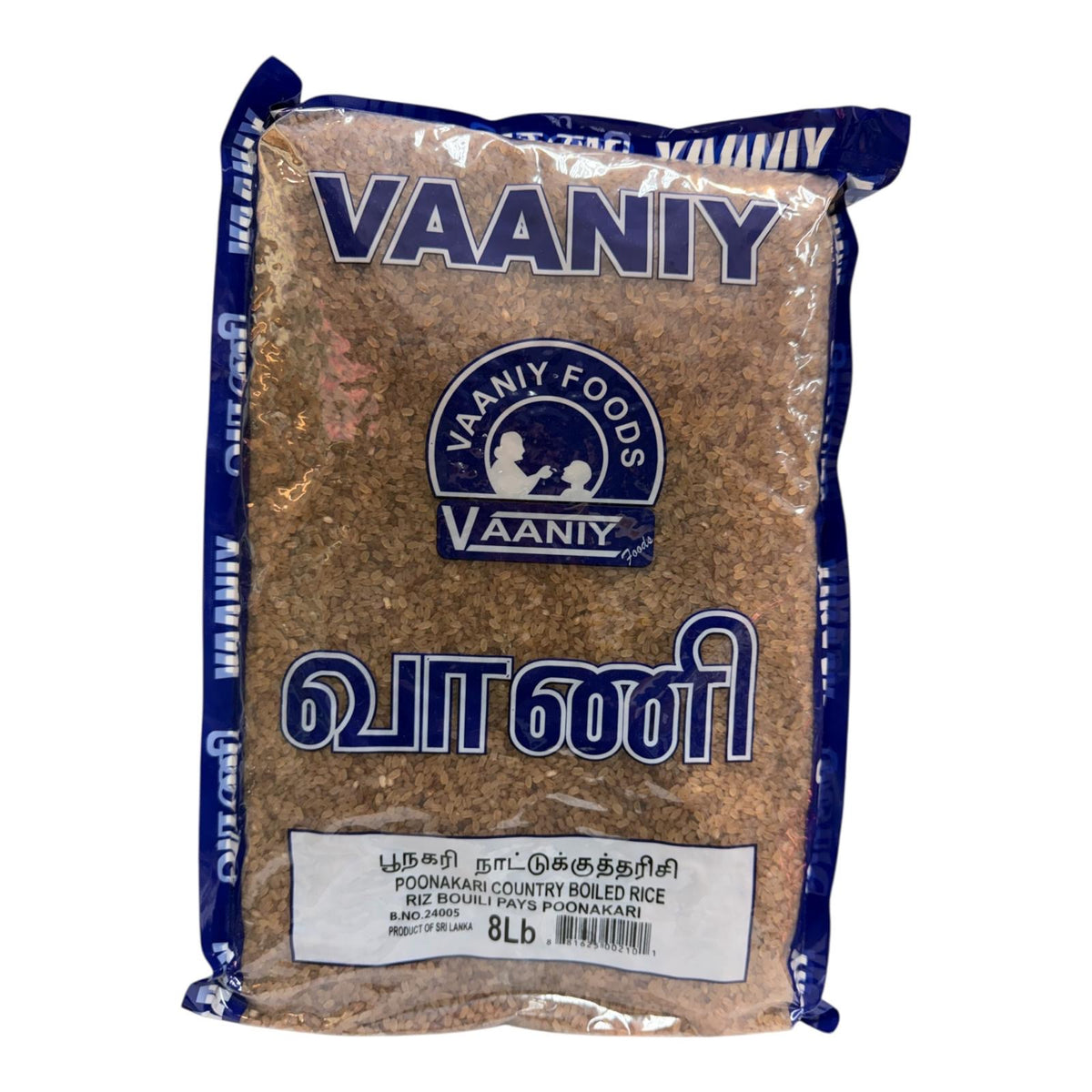 Vaaniy Foods Poonakari Country Boiled Rice 8Lb
