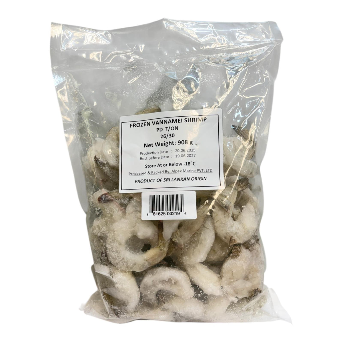 Frozen Vannamei Shrimp 26/30 908g