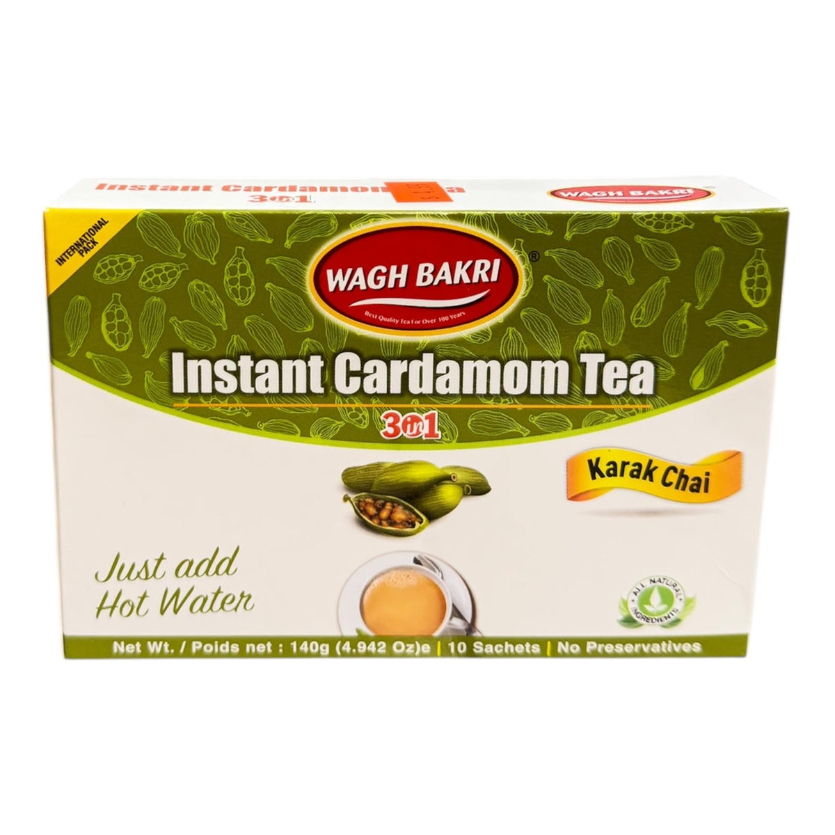 Wagh Bakri Instant Cardamon Tea 140g