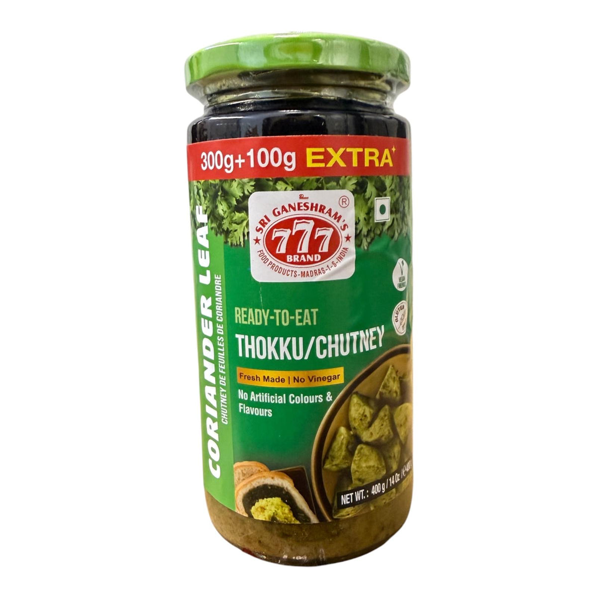 777 Brand Coriander Leaf Chutney 400g