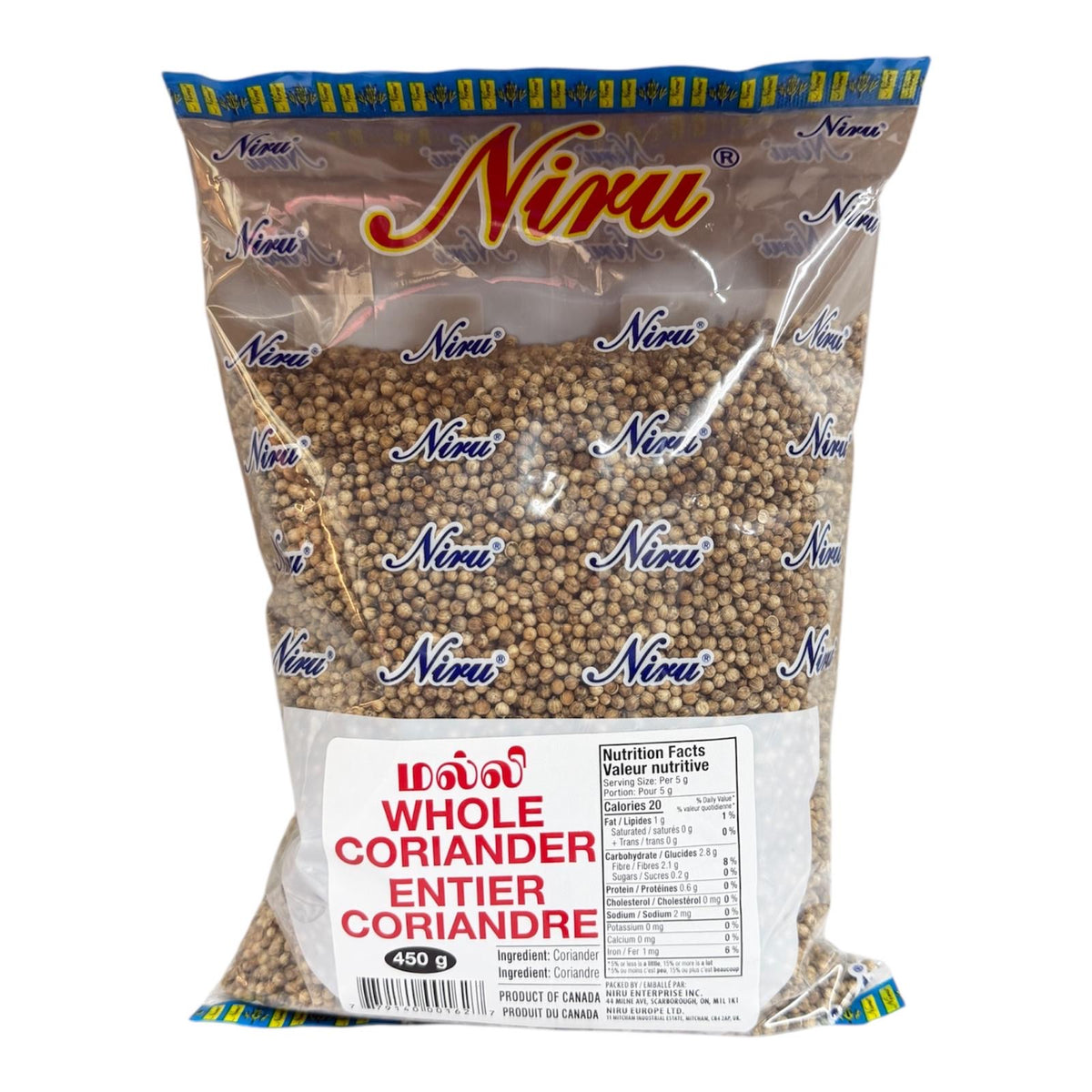 Niru Whole Coriander 450g