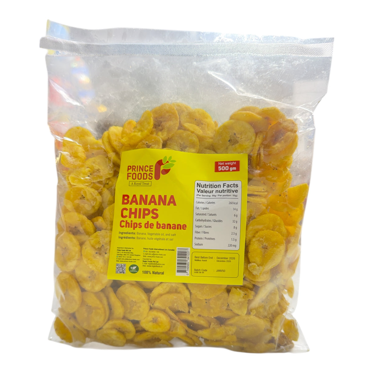 Prince Foods Banana Chips 500g