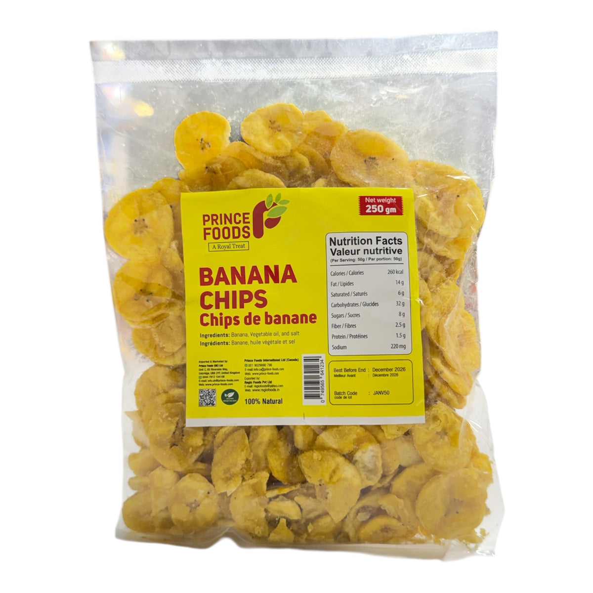 Prince Foods Banana Chips 250g