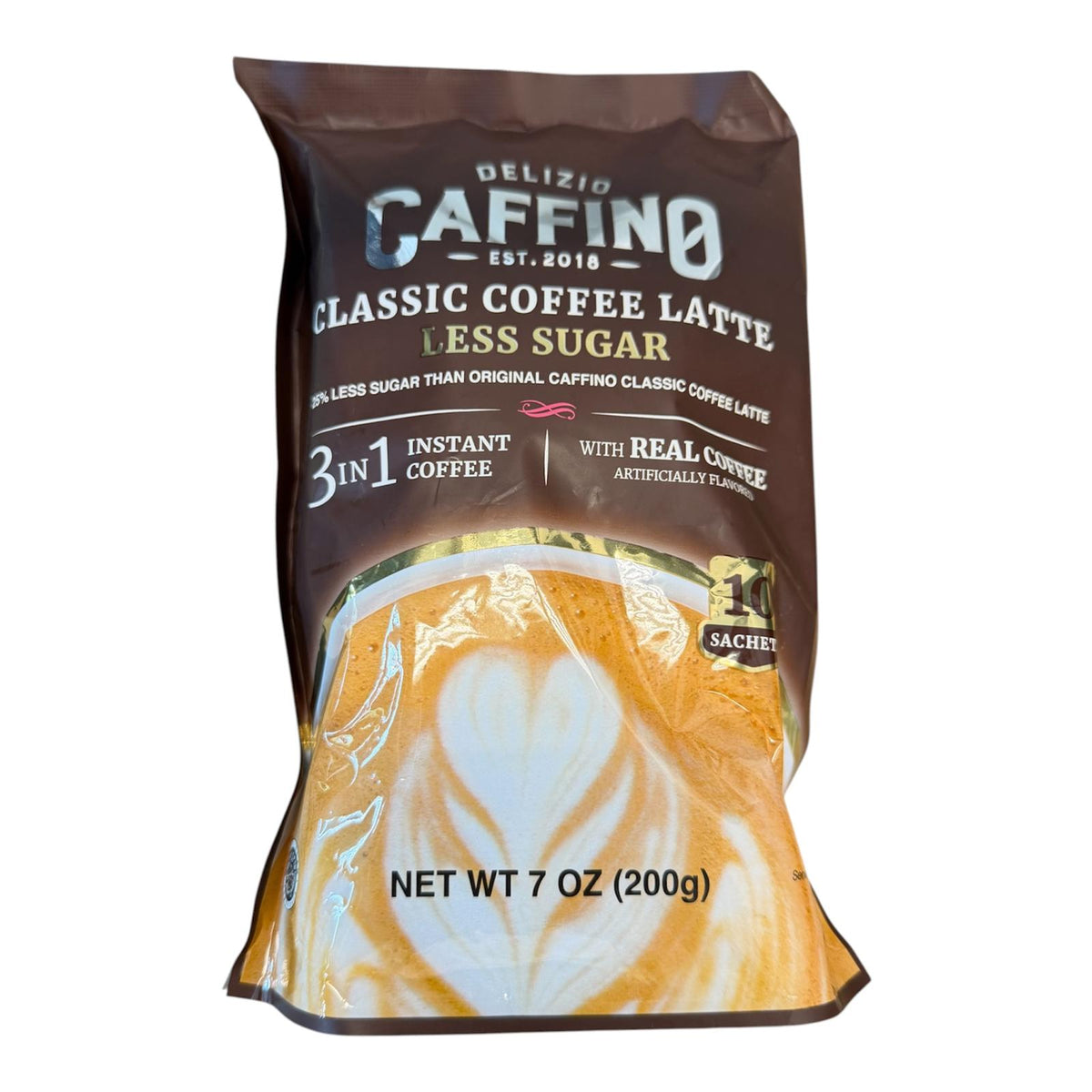 Delizio Caffino Classic Coffee Latte Less Sugar 200g